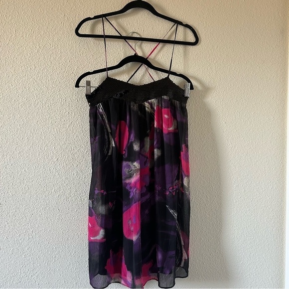 Rampage Women’s Dress Sz 7 Babydoll Black Purple Pink Sequins Party Date Wedding - Picture 1 of 13